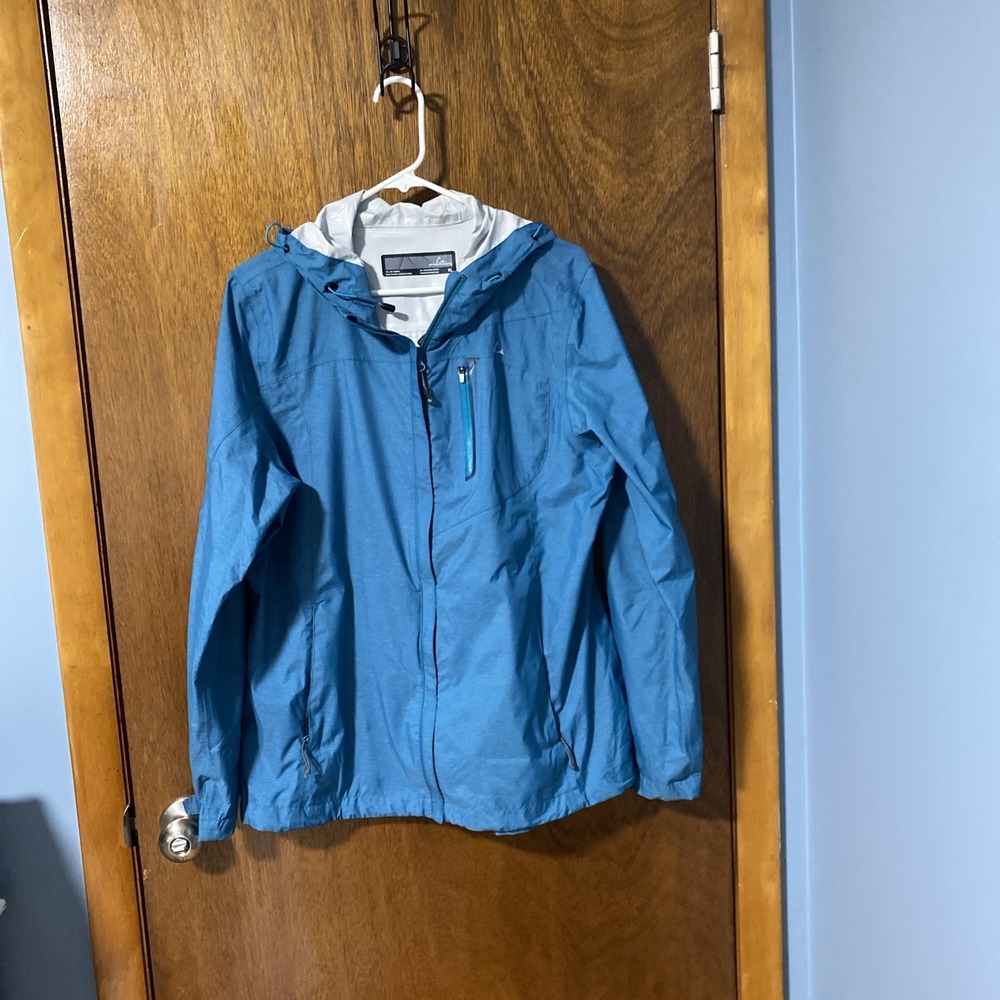 Paradox Rain Coat Women XL Blue Waterproof Windproof Hooded Jacket 843881